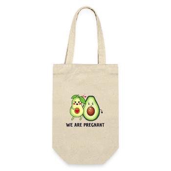 we are pregnant - Avocado Parents - Gift Bag for Bottles - nature - Front