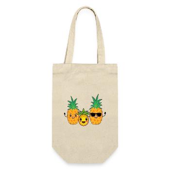 Famille d’ananas en vacances - Sac à bouteille - nature - Devant