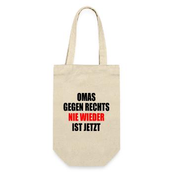 Omas gegen rechts - Geschenkbeutel für Flaschen - Natur - Vorne