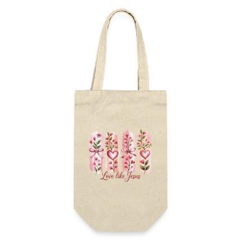 Amour Fleur Aimer Comme Jésus Mariage - Sac à bouteille - nature - Devant