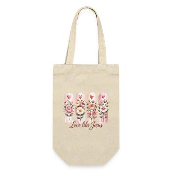 Amour Fleur Aimer Comme Jésus Mariage - Sac à bouteille - nature - Devant