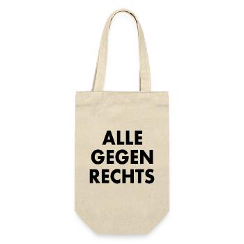 Alle gegen rechts - Geschenkbeutel für Flaschen - Natur - Vorne