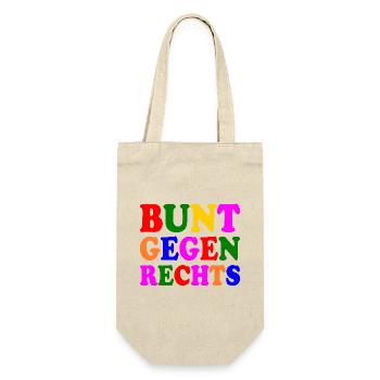 Bunt gegen rechts - Geschenkbeutel für Flaschen - Natur - Vorne