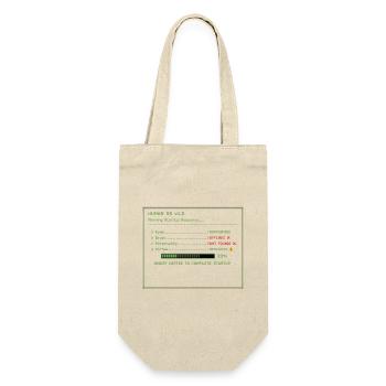 Human OS Morning Startup - Funny Coffee Programmer - Gift Bag for Bottles - nature - Front