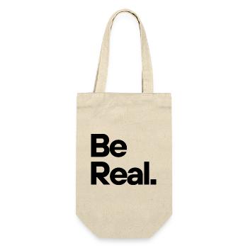 Be Real - Geschenkbeutel für Flaschen - Natur - Vorne