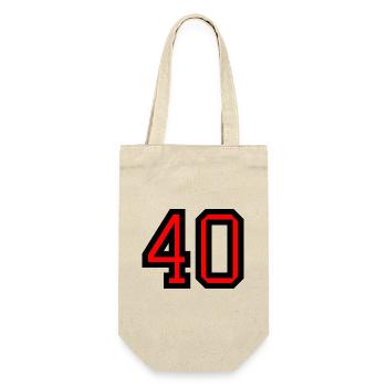 40. 40 YEARS. 40th ANNIVERSARY. 40 YEARS ANNIVERSARY. - Gift Bag for Bottles - nature - Front