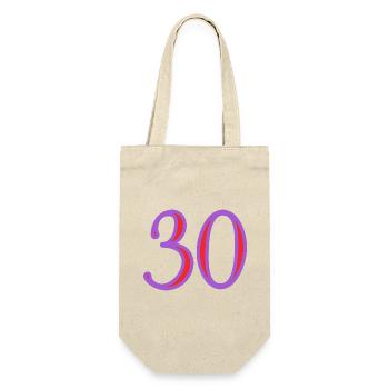 30. 30 YEARS. 30th ANNIVERSARY. 30 YEARS ANNIVERSARY. - Gift Bag for Bottles - nature - Front