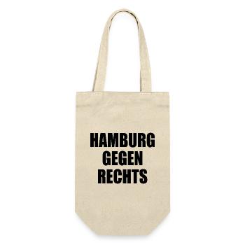 hamburg gegen rechts - Geschenkbeutel für Flaschen - Natur - Vorne