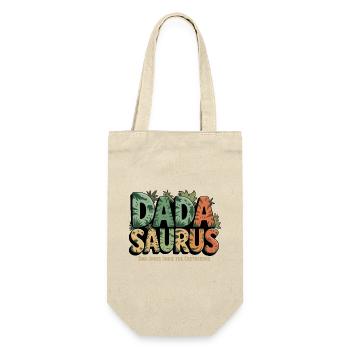 Dinosaur Dad Saurus Gift Dad - Gift Bag for Bottles - nature - Front