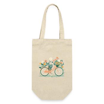 Sweet Adventure Flower Wheel Tour 9 - Gift Bag for Bottles - nature - Front
