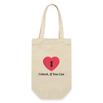Déverrouillez, si vous le pouvez - Love Lock T Shirt Design - Sac à bouteille - nature - Devant
