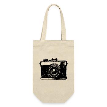 Kamera Fotograf Fotografieren - Geschenkbeutel für Flaschen - Natur - Vorne