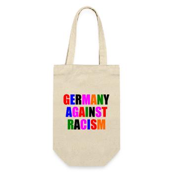 Germany against racism - Geschenkbeutel für Flaschen - Natur - Vorne