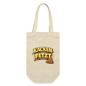 Kacken  - Geschenkbeutel für Flaschen - Natur - Vorne