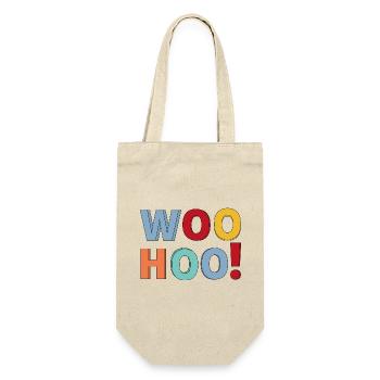 Woohoo Calligraphy text design. - Gift Bag for Bottles - nature - Front