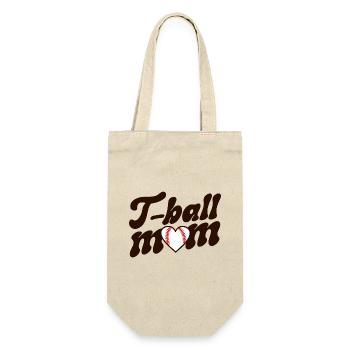 Retro Maman Joueuse De T-Ball Fan De Baseball - Sac à bouteille - nature - Devant
