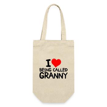 Idée Drôle Pour Mamies J'Adore Être Appelée Mamie - Sac à bouteille - nature - Devant