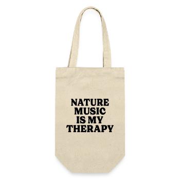 Fächermusik Entspannungstherapie Natur Musik - Geschenkbeutel für Flaschen - Natur - Vorne