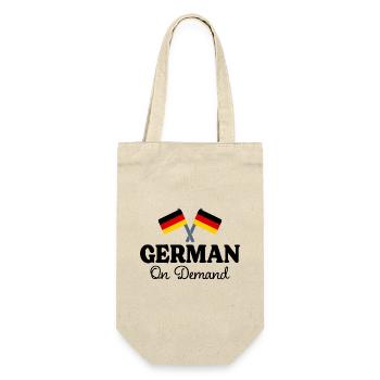 Deutsch auf Anfrage Deutsch-Dolmetscher - Geschenkbeutel für Flaschen - Natur - Vorne