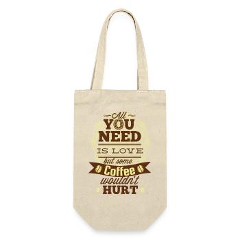 Some Love and Coffee - Gift Bag for Bottles - nature - Front