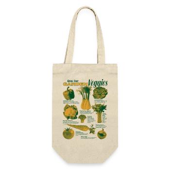 Kollektion Garten Veggies Gemüse Design - Geschenkbeutel für Flaschen - Natur - Vorne