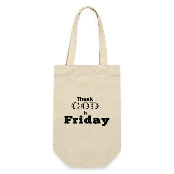 Thank God is Friday T-shirt Hoodie pullover - Sac à bouteille - nature - Devant
