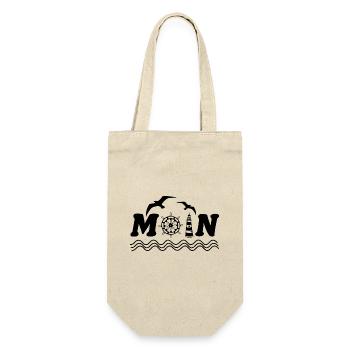 Moin - Geschenkbeutel für Flaschen - Natur - Vorne