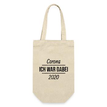Corona 2020 Ich War Dabei - Geschenkbeutel für Flaschen - Natur - Vorne