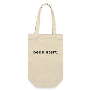 begeistert. - Geschenkbeutel für Flaschen - Natur - Vorne