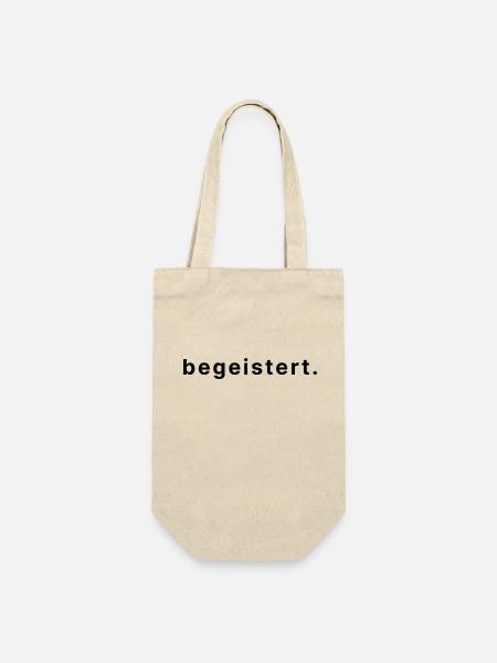 begeistert. - Geschenkbeutel für Flaschen - Natur