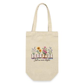 Adore Les Livres Fleurs Lectrice Femme - Gift Bag for Bottles - nature - Front