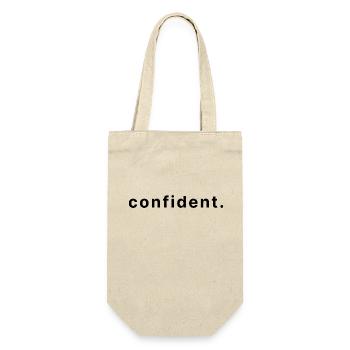 confident. - Geschenkbeutel für Flaschen - Natur - Vorne