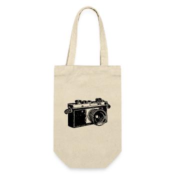 Kamera Fotograf Fotografieren - Geschenkbeutel für Flaschen - Natur - Vorne