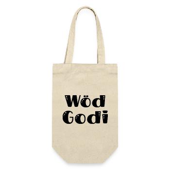 Wöd Godi beste Godi Taufpatin Österreich Taufe - Geschenkbeutel für Flaschen - Natur - Vorne