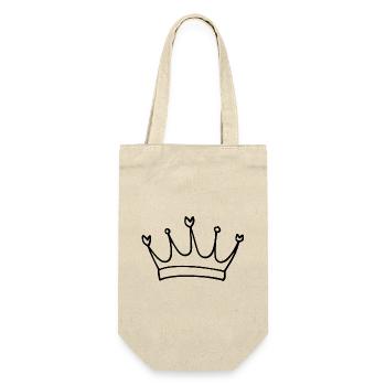 Crown - Gift Bag for Bottles - nature - Front