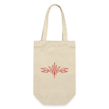 Tribal Rouge Symétrique Stylisé - Sac à bouteille - nature - Devant