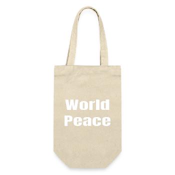 Paix Mondiale en Typographie Grasse - Sac à bouteille - nature - Devant