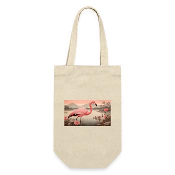 Flamingo (no4) - Japanese - Gift Bag for Bottles - nature - Front
