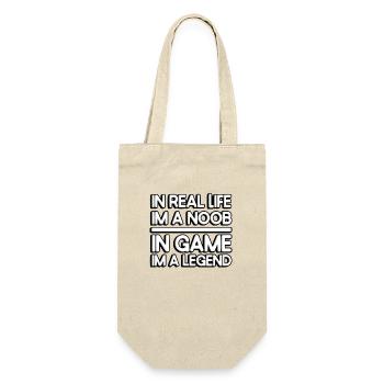 Dans la vraie vie, je suis un noob. Dans les jeux, je suis une légende. - Sac à bouteille - nature - Devant