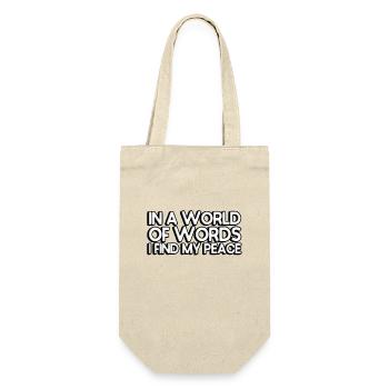 In a world of words, I find my peace - Gift Bag for Bottles - nature - Front