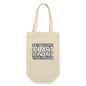 In the world of art, I find my true freedom - Geschenkbeutel für Flaschen - Natur - Vorne