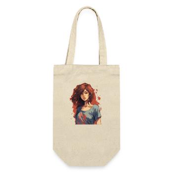 Anime Girl - Gift Bag for Bottles - nature - Front