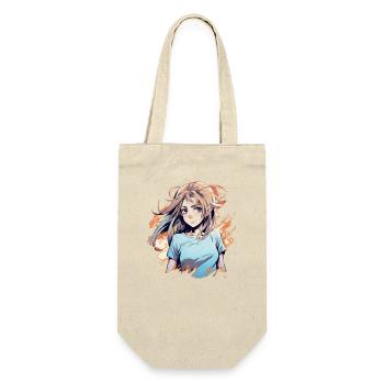 Anime Girl - Gift Bag for Bottles - nature - Front