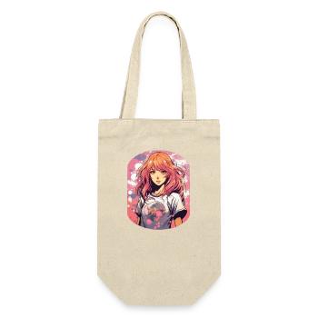 Anime Girl - Gift Bag for Bottles - nature - Front