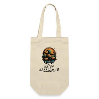 Halloween - Happy Halloween - Geschenkbeutel für Flaschen - Natur - Vorne