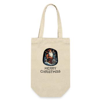 Santa Claus - Marry Christmas - Gift Bag for Bottles - nature - Front