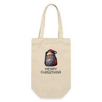 Santa Claus - Marry Christmas - Gift Bag for Bottles - nature - Front