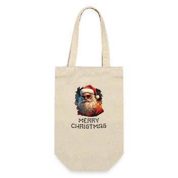 Santa Claus - Marry Christmas - Gift Bag for Bottles - nature - Front