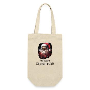 Santa Claus - Marry Christmas - Gift Bag for Bottles - nature - Front
