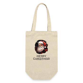 Santa Claus - Marry Christmas - Gift Bag for Bottles - nature - Front